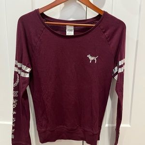PINK burgundy sparkly long sleeve